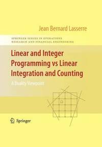 bokomslag Linear and Integer Programming vs Linear Integration and Counting