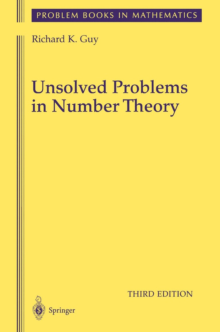 Unsolved Problems in Number Theory 1