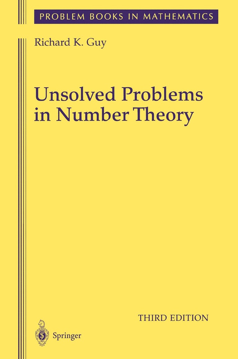 Unsolved Problems in Number Theory 1