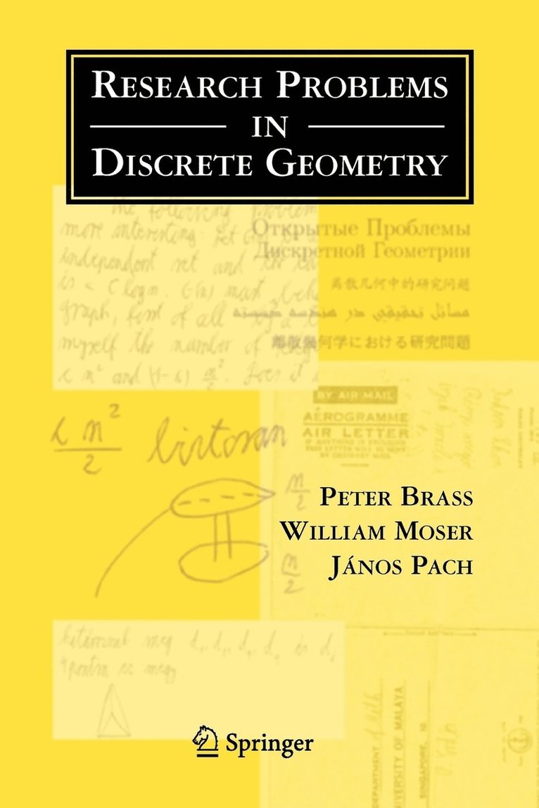 Research Problems in Discrete Geometry 1