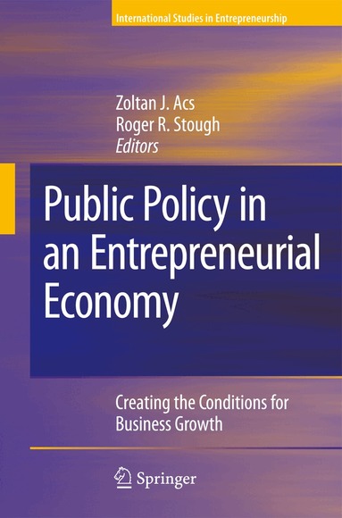 Zoltan J. Acs, Roger R. Stough - Public Policy in an Entrepreneurial Economy, Häftad