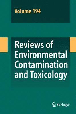 David M. Whitacre - Reviews of Environmental Contamination and Toxicology 194, Häftad