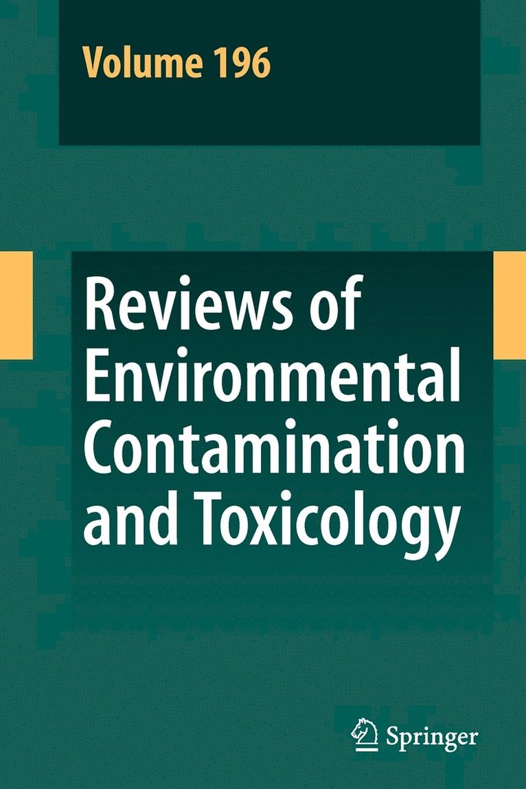 David M. Whitacre - Reviews of Environmental Contamination and Toxicology 196, Häftad