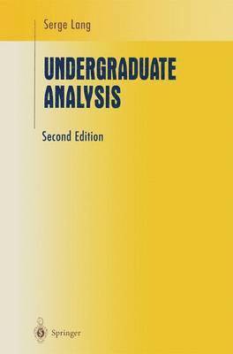 Undergraduate Analysis 1