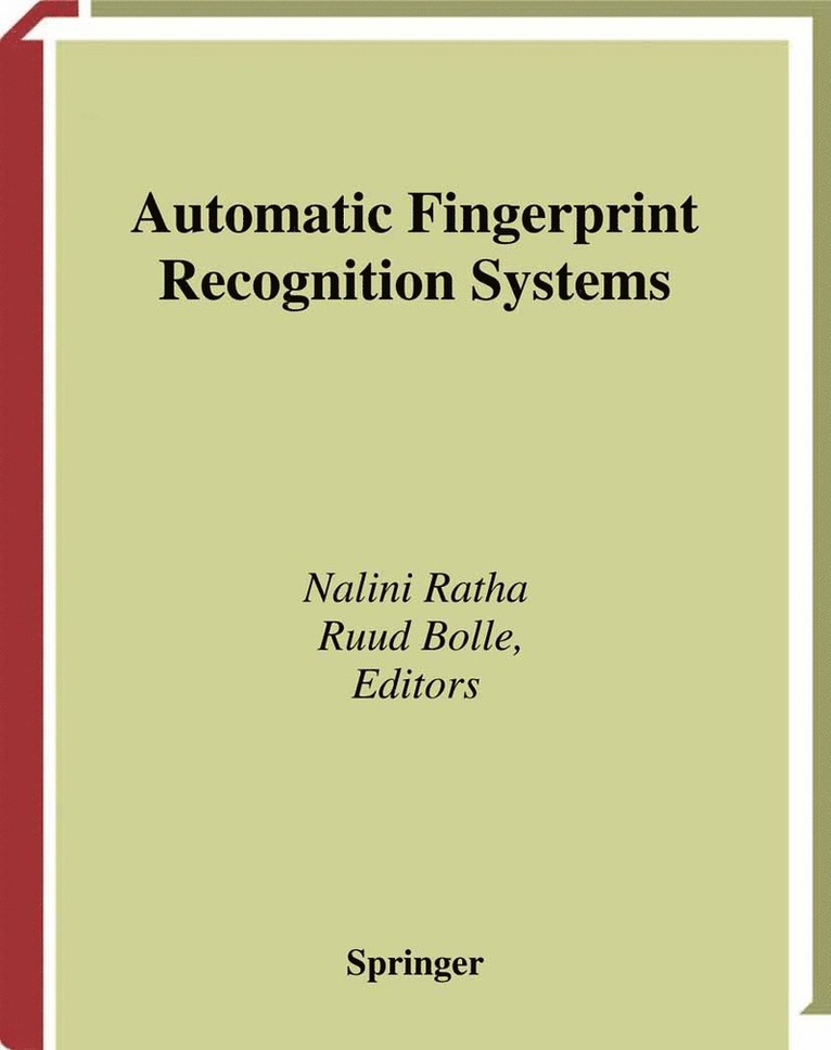 Automatic Fingerprint Recognition Systems 1