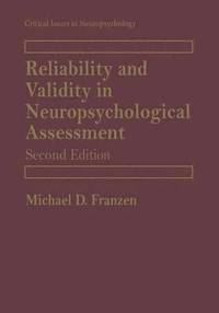 bokomslag Reliability and Validity in Neuropsychological Assessment