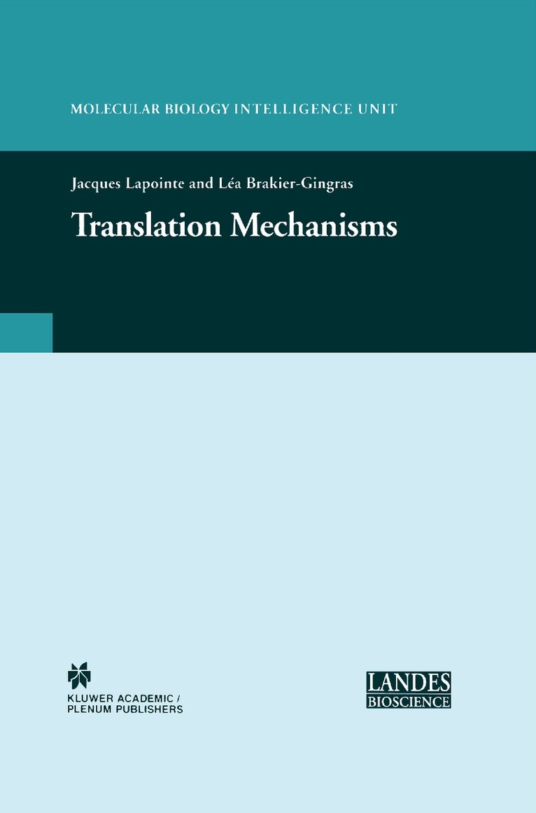 Jacques Lapointe, Lea Brakier-Gigras - Translation Mechanisms, Häftad