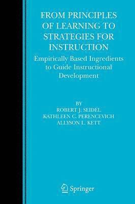 bokomslag From Principles of Learning to Strategies for Instruction