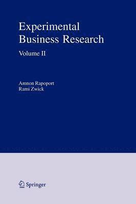 bokomslag Experimental Business Research