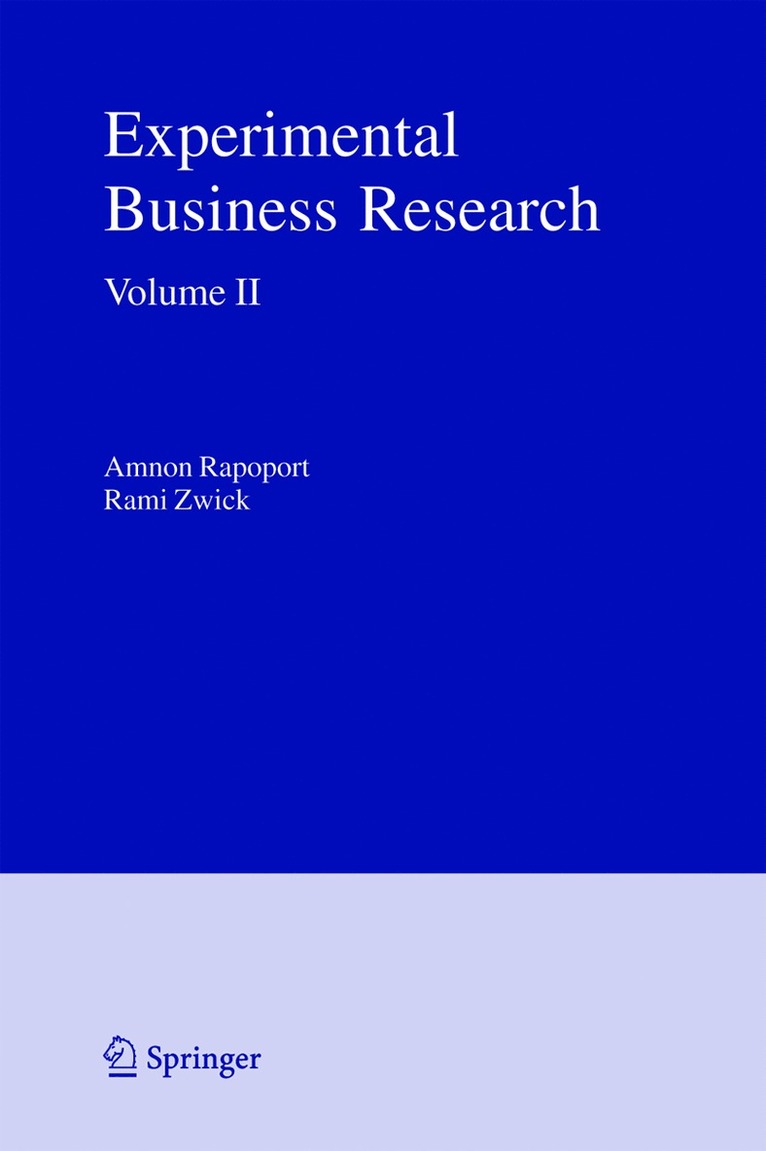 Experimental Business Research