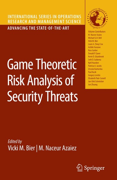 bokomslag Game Theoretic Risk Analysis of Security Threats