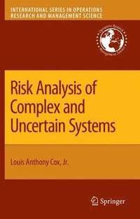 bokomslag Risk Analysis of Complex and Uncertain Systems