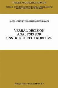 bokomslag Verbal Decision Analysis for Unstructured Problems