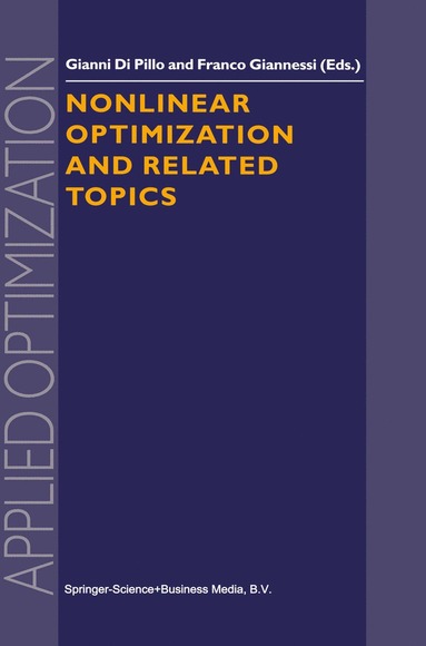 bokomslag Nonlinear Optimization and Related Topics