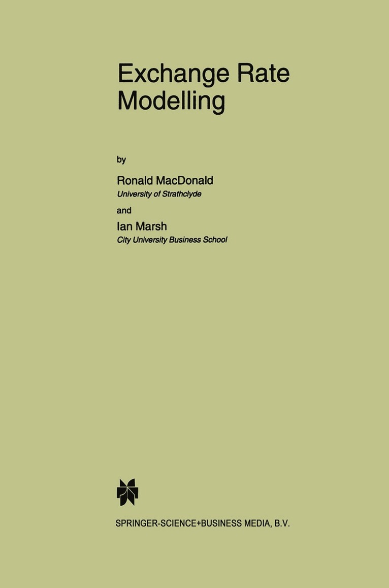 Ronald MacDonald, Ian Marsh, Ronald Macdonald - Exchange Rate Modelling, Häftad