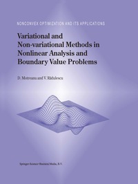 bokomslag Variational and Non-variational Methods in Nonlinear Analysis and Boundary Value Problems