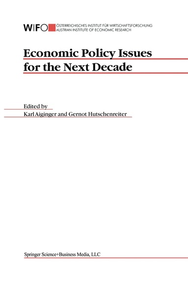 bokomslag Economic Policy Issues for the Next Decade