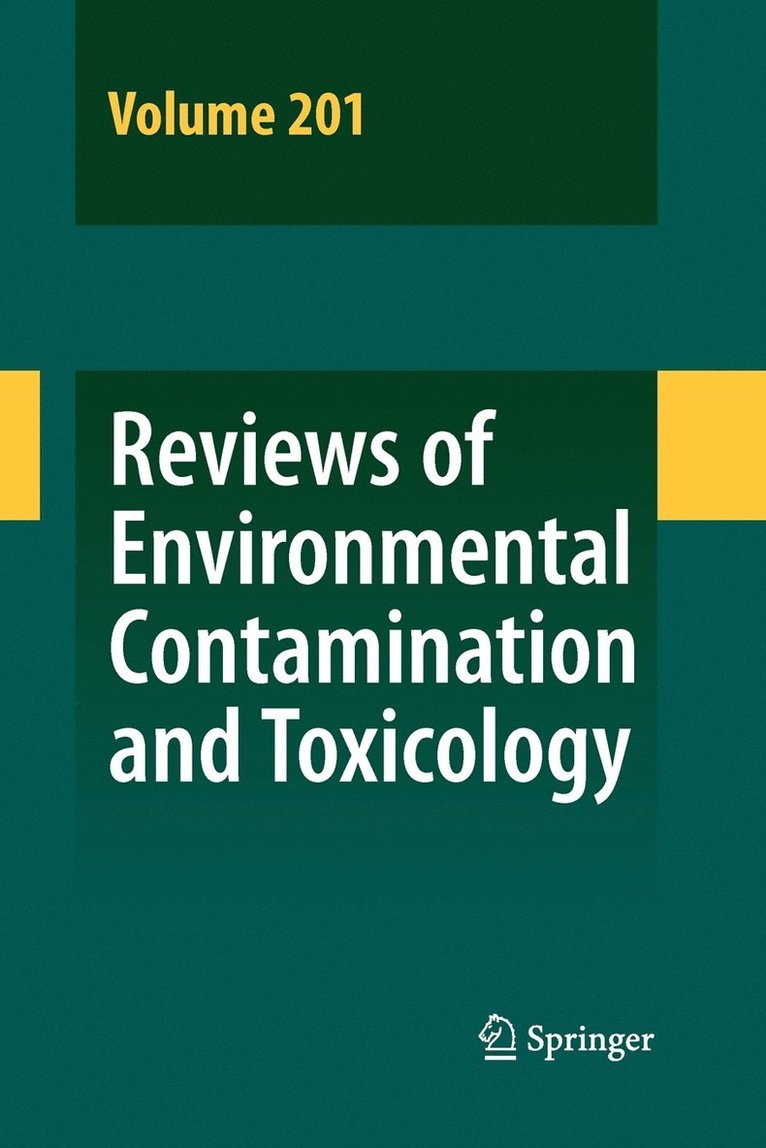 David M. Whitacre, David M Whitacre - Reviews of Environmental Contamination and Toxicology 201, Häftad