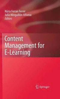 bokomslag Content Management for E-Learning