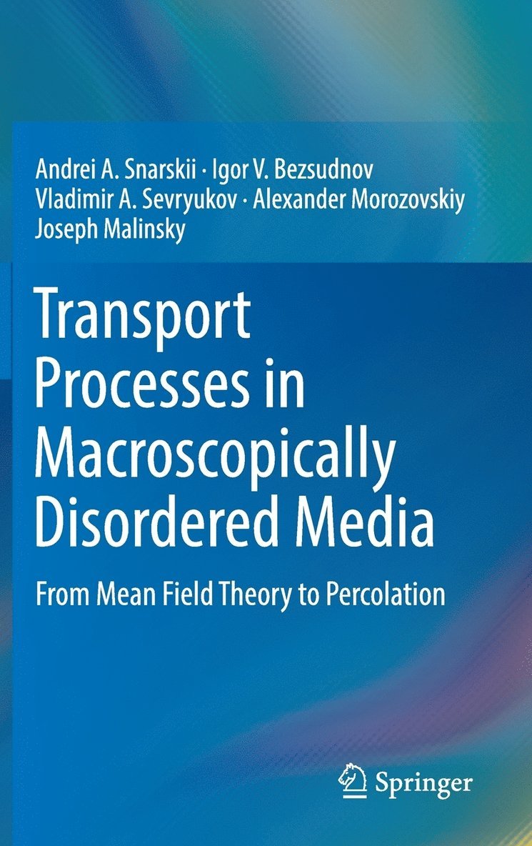 Andrei A. Snarskii, Igor V. Bezsudnov, Vladimir A. Sevryukov, Alexander Morozovskiy, Joseph Malinsky - Transport Processes in Macroscopically Disordered Media, Inbunden