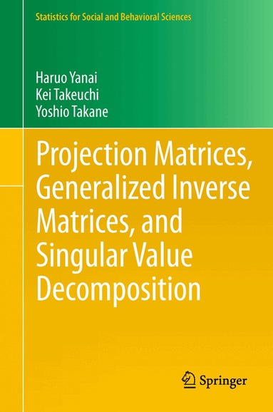 Haruo Yanai, Kei Takeuchi, Yoshio Takane - Projection Matrices, Generalized Inverse Matrices, and Singular Value Decomposition, Inbunden