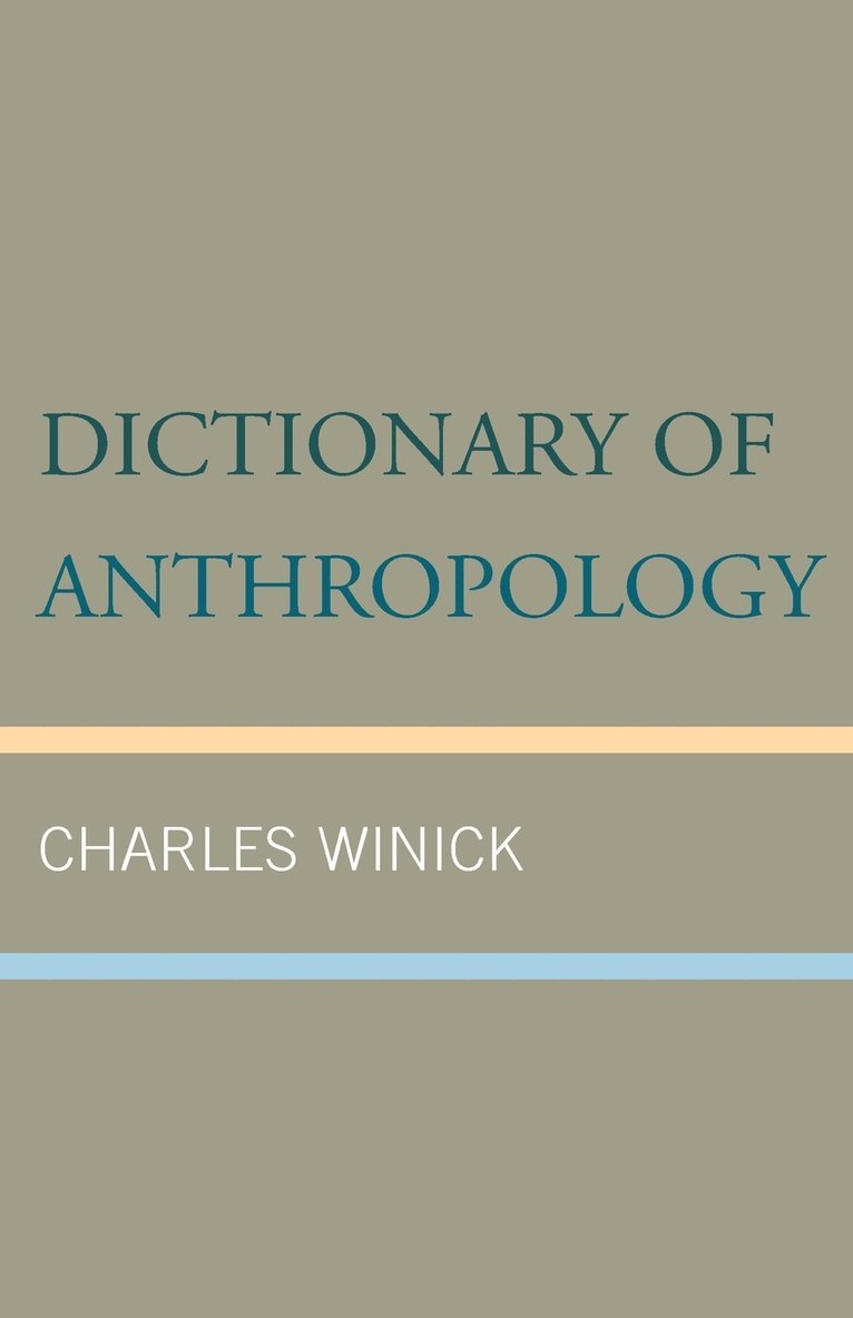 Dictionary of Anthropology 1