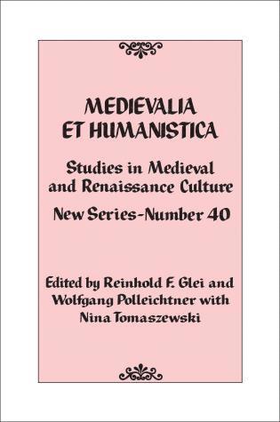 bokomslag Medievalia et Humanistica, No. 40