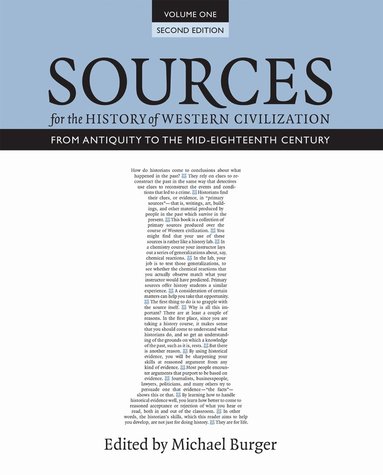 Michael Burger - Sources for the History of Western Civilization, Volume I, Häftad