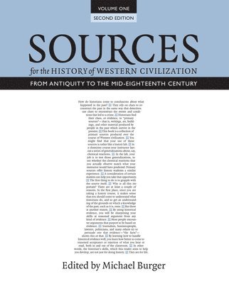 bokomslag Sources for the History of Western Civilization, Volume I