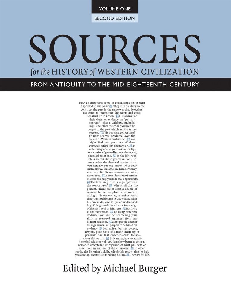 Sources for the History of Western Civilization, Volume I 1