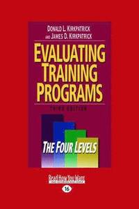 bokomslag Evaluating Training Programs