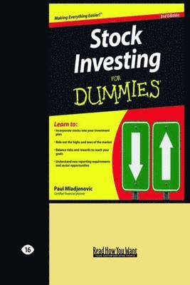 Paul Mladjenovic - Stock Investing for DummiesÂ®, Häftad