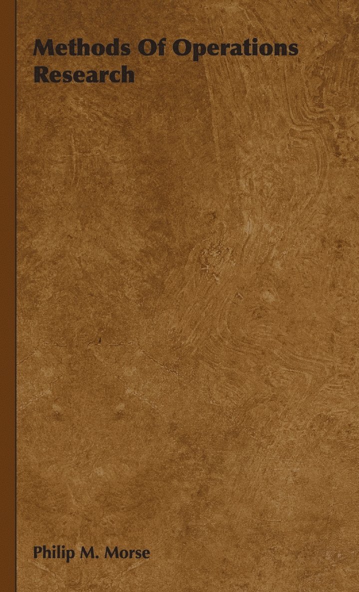 Methods Of Operations Research