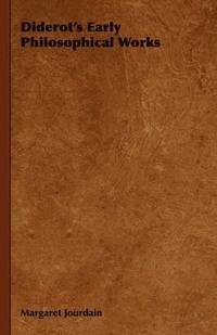 bokomslag Diderot's Early Philosophical Works