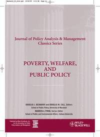 bokomslag Poverty, Welfare, and Public Policy