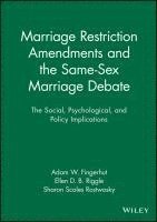 bokomslag Marriage Restriction Amendments and the Same-Sex Marriage Debate