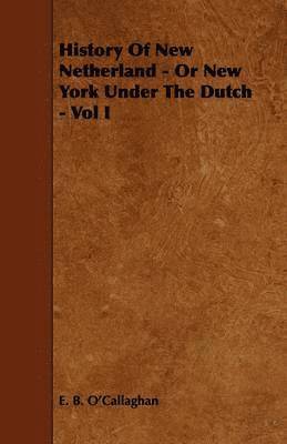 bokomslag History Of New Netherland - Or New York Under The Dutch - Vol I