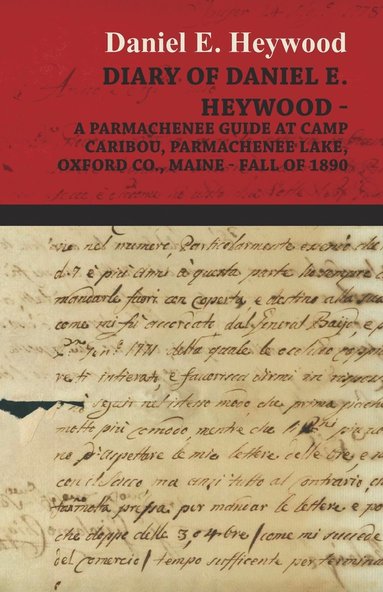 bokomslag Diary Of Daniel E. Heywood - A Parmachenee Guide At Camp Caribou, Parmachenee Lake, Oxford Co., Maine - Fall Of 1890