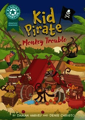 Damian Harvey - Reading Champion: Graphics: Kid Pirate: Monkey Trouble, Inbunden