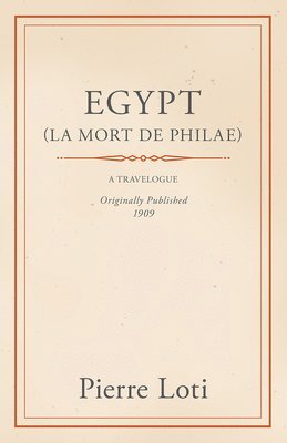 bokomslag Egypt (La Mort De Philae)