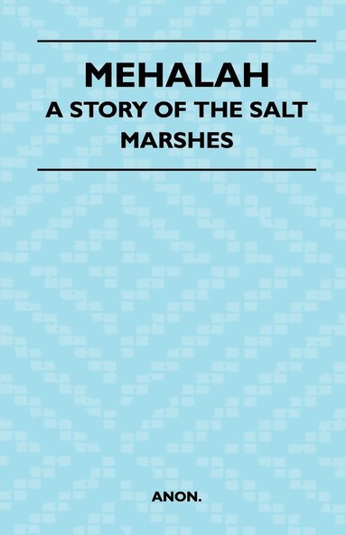 bokomslag Mehalah - A Story Of The Salt Marshes
