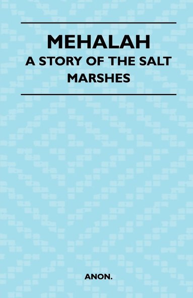 bokomslag Mehalah - A Story Of The Salt Marshes