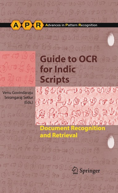 Venu Govindaraju, Srirangaraj (Ranga) Setlur - Guide to OCR for Indic Scripts, Häftad