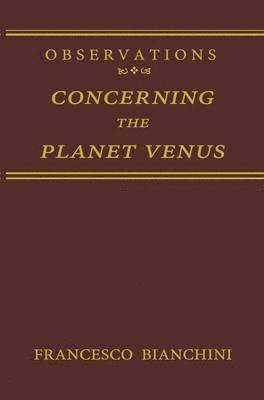 bokomslag Observations Concerning the Planet Venus