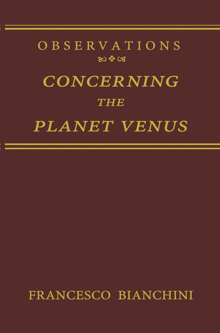 Observations Concerning the Planet Venus