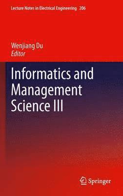 bokomslag Informatics and Management Science III