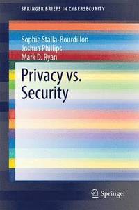 bokomslag Privacy vs. Security
