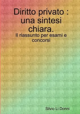 bokomslag Diritto Privato : Una Sintesi Chiara. Il Riassunto Per Esami E Concorsi