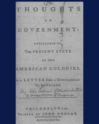 bokomslag Thoughts on government applicable to the present state of the American colonies.: Philadelphia, Printed by John Dunlap, M, DCC, LXXXVI.