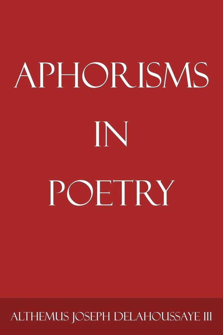 Aphorisms in Poetry 1